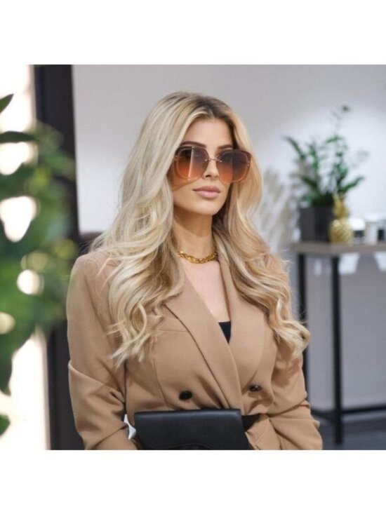 Dior ULTRADIOR SU B0B0 Square Sunglasses - Gold\\Blue main image 9